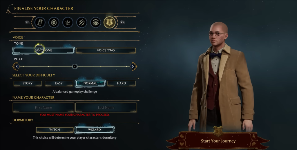 Finalise Character In Hogwarts Legacy