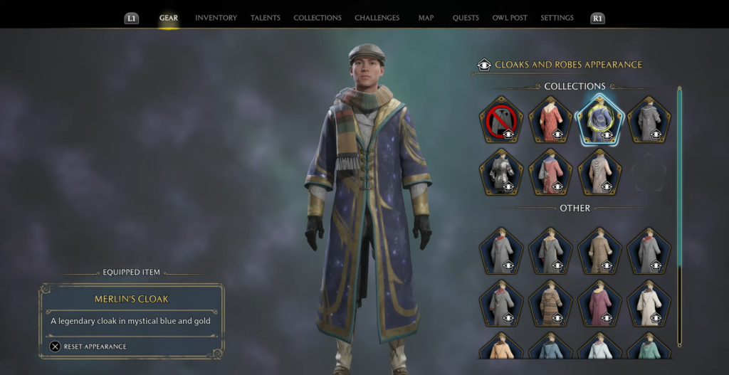 hogwarts legacy merlin cloak reddit